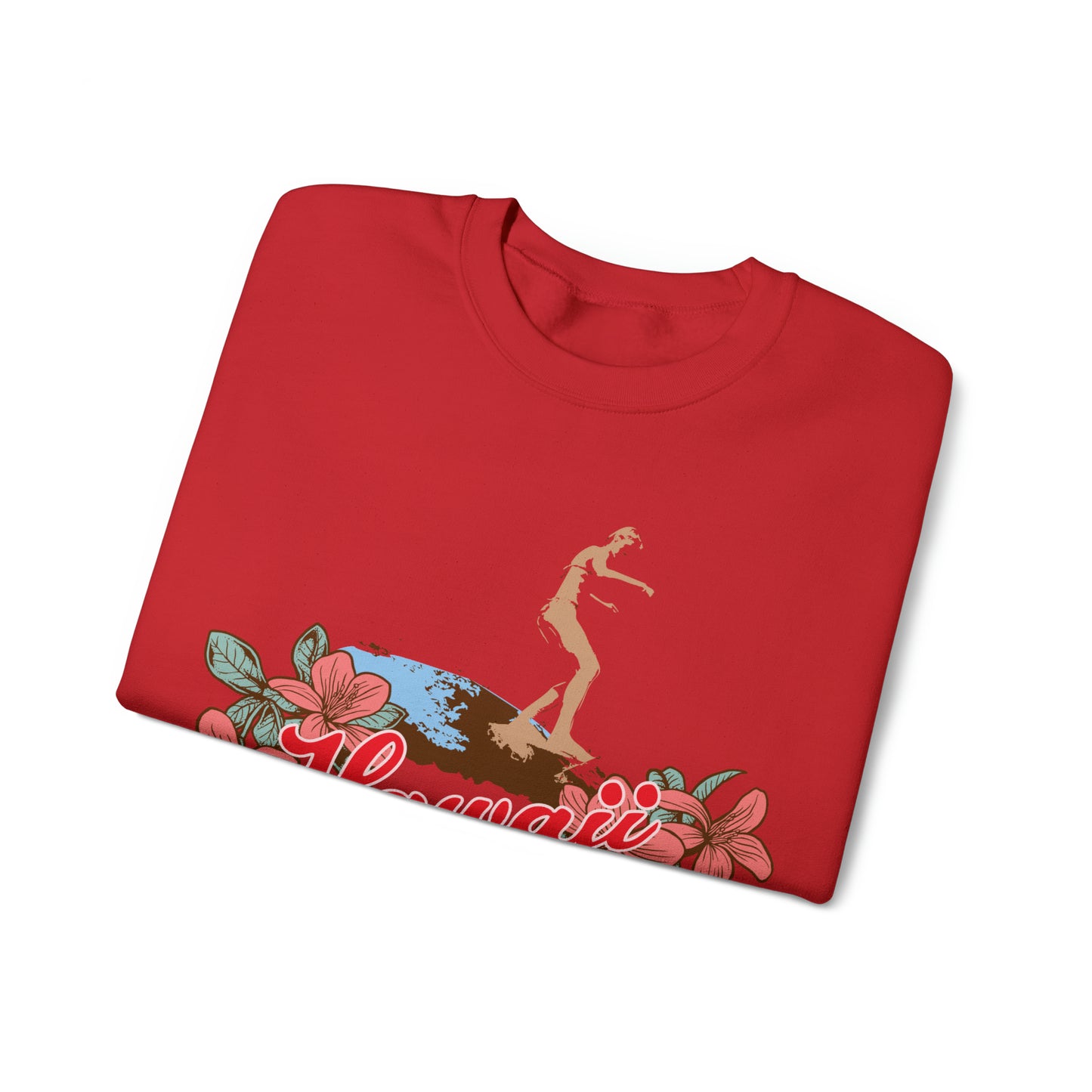 Hawaii Floral Surf Crewneck Sweatshirt