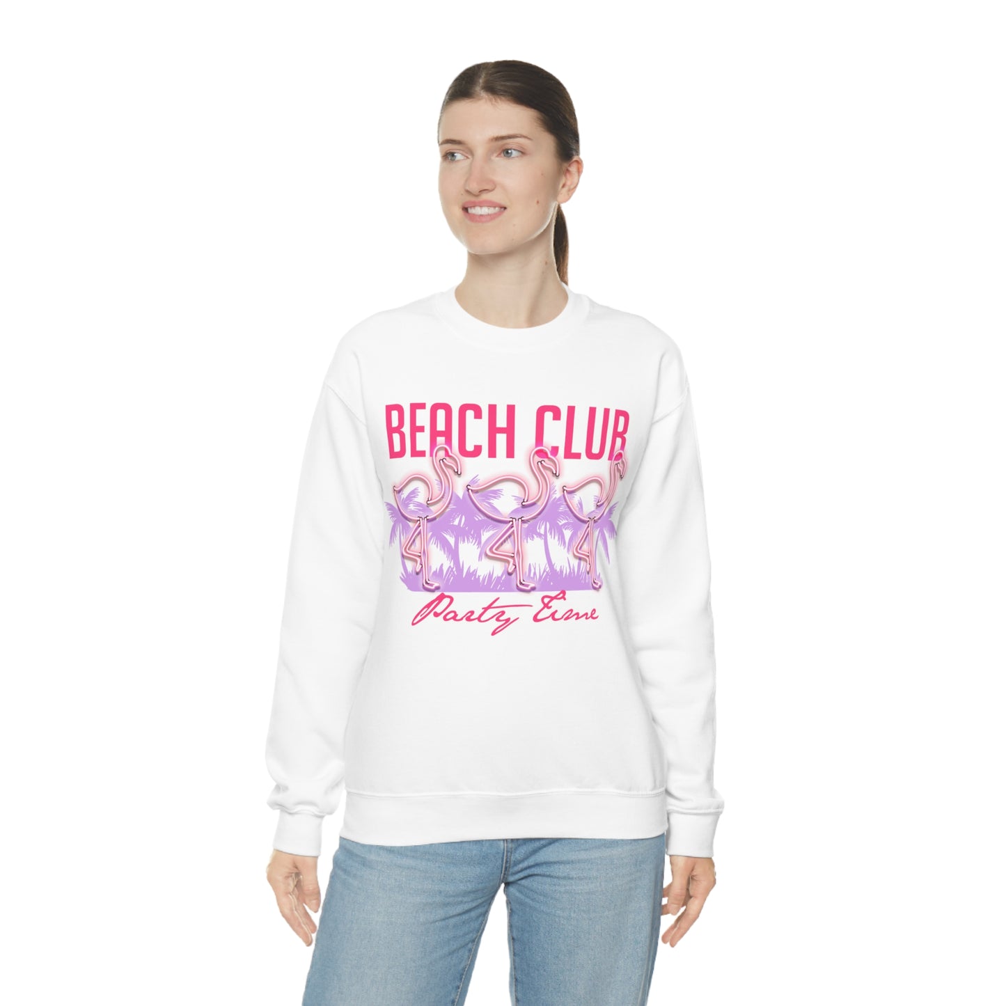 Beach Club Party Time Crewneck Sweatshirt