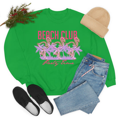 Beach Club Party Time Crewneck Sweatshirt