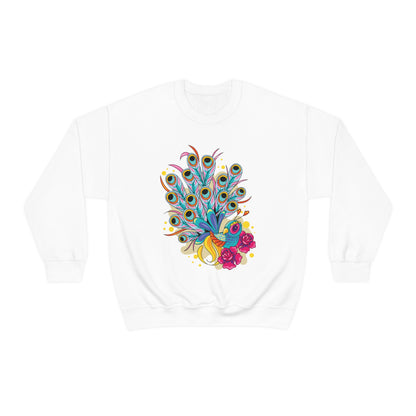 Colorful Peacock Crewneck Sweatshirt