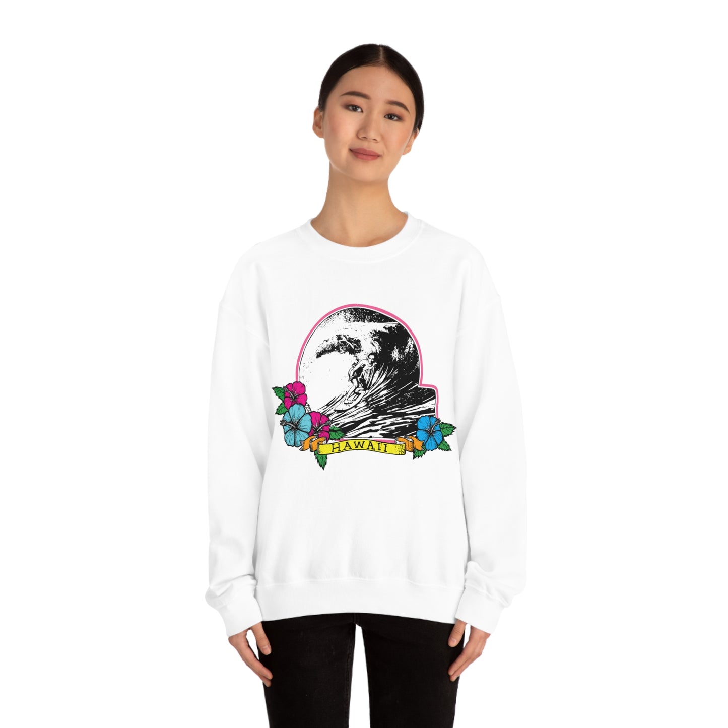 Hawaii Waves Crewneck Sweatshirt