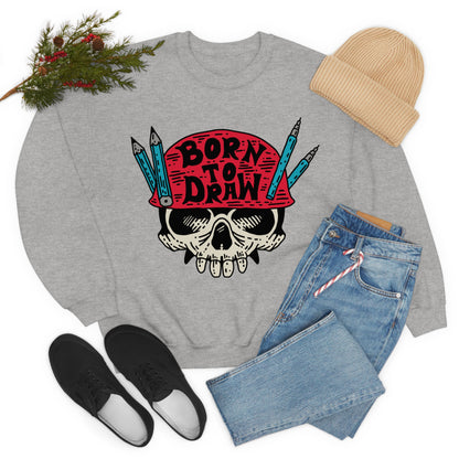 Born to_Draw Crewneck Sweatshirt