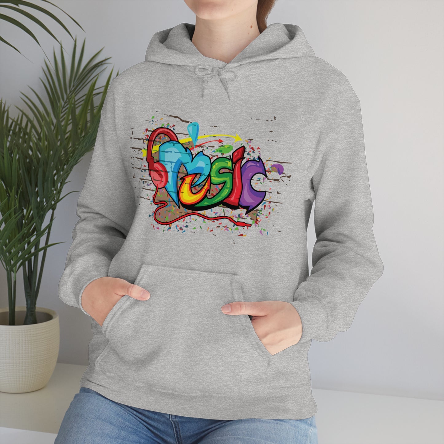 Music colorful graffiti Hoodie