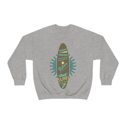 Surf Riding Summer Crewneck Sweatshirt