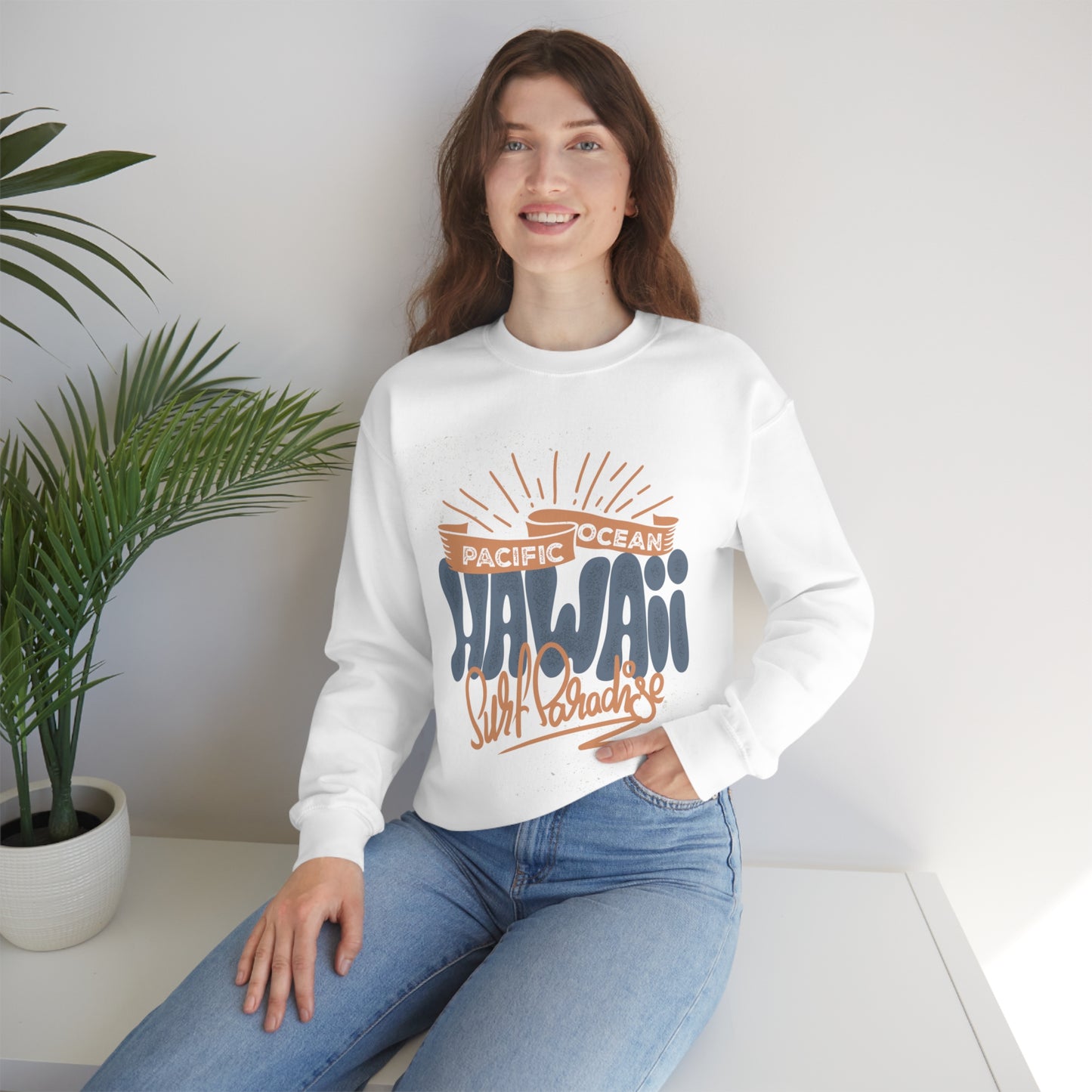 Hawaii Surf Paradise Crewneck Sweatshirt