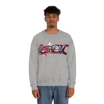 Sex colorful graffiti Crewneck Sweatshirt