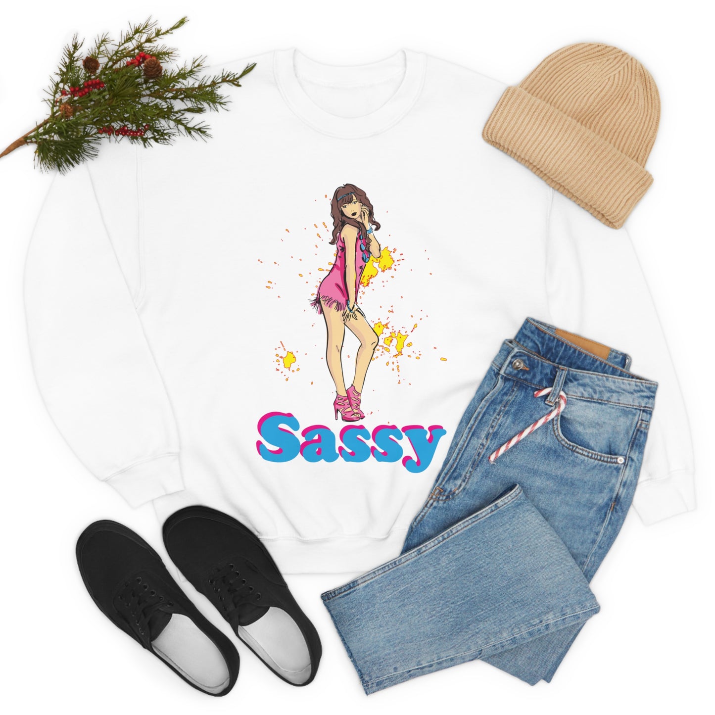 Sassy_girl Crewneck Sweatshirt