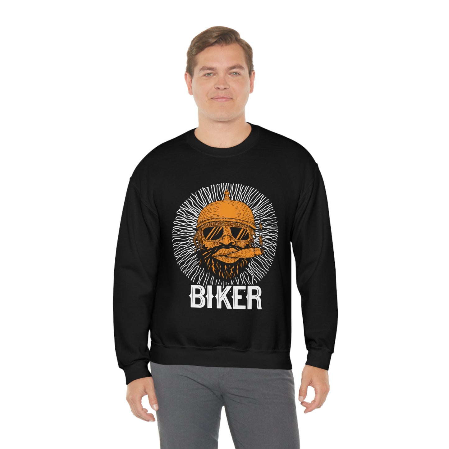 Cool Biker Crewneck Sweatshirt