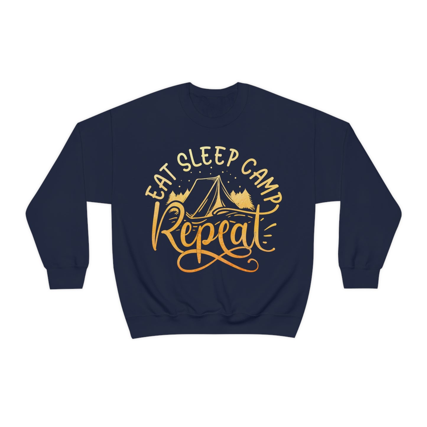 Eat Sleep Camp Repeat Crewneck Sweatshirt