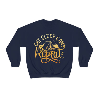 Eat Sleep Camp Repeat Crewneck Sweatshirt