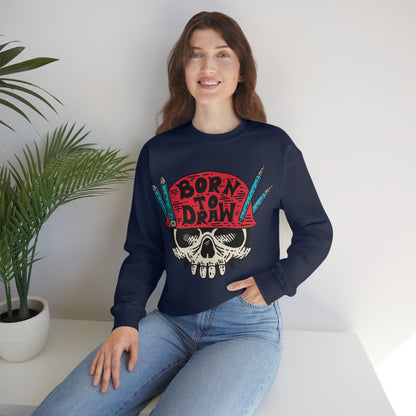 Born to_Draw Crewneck Sweatshirt