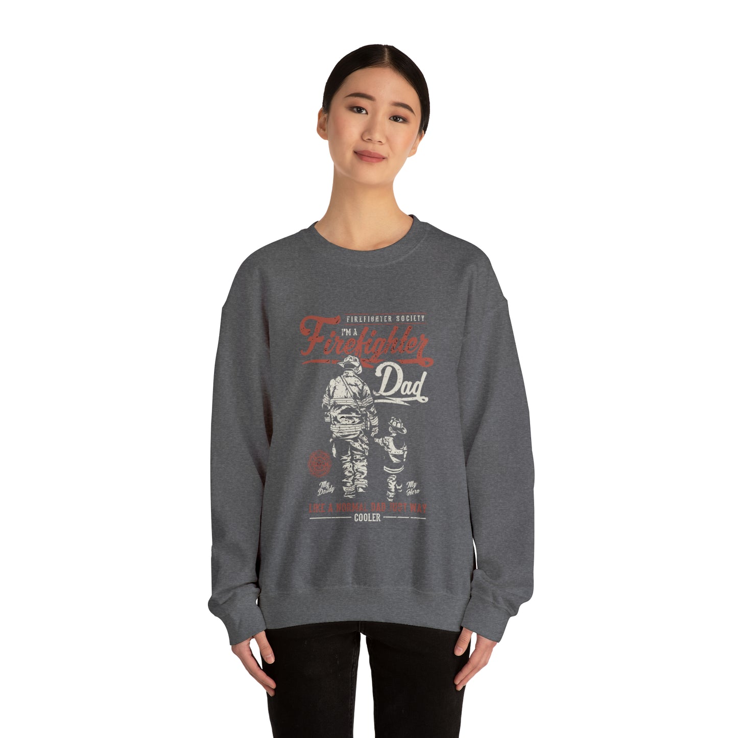 Firefighter Dad Crewneck Sweatshirt