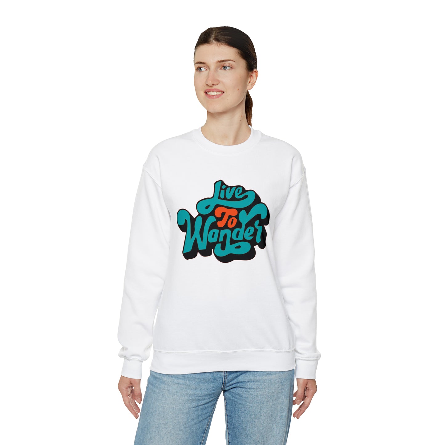 Live to wonder vintage Crewneck Sweatshirt