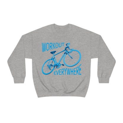 Workout everywhere bike Crewneck Sweatshirt