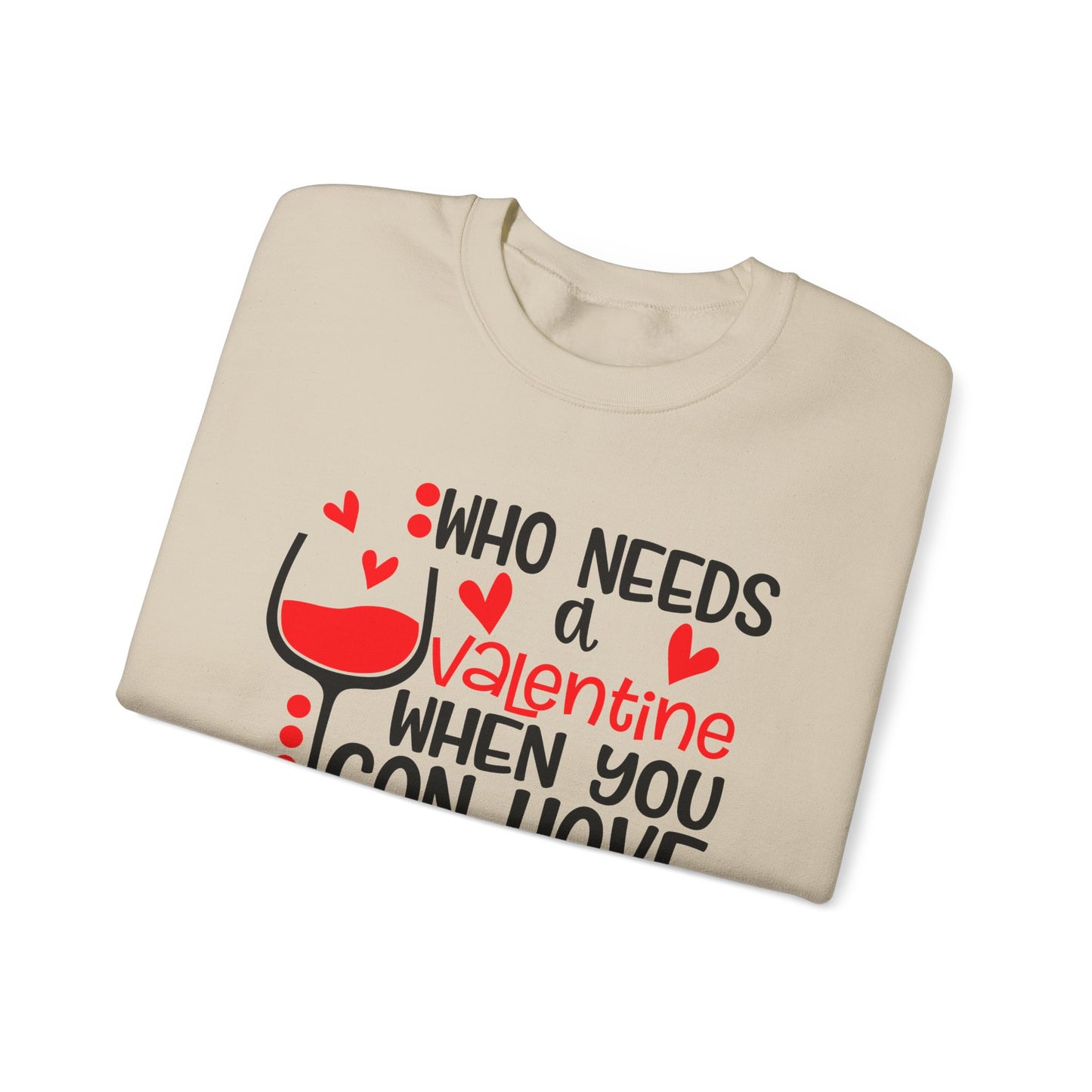 Valentine vs Wine Crewneck Sweatshirt