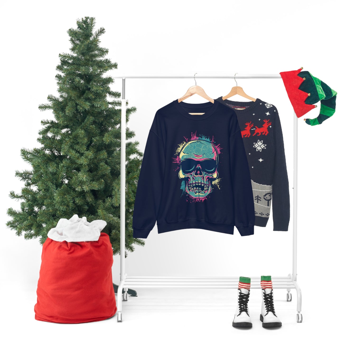 South Beach Skull Crewneck Sweatshirt