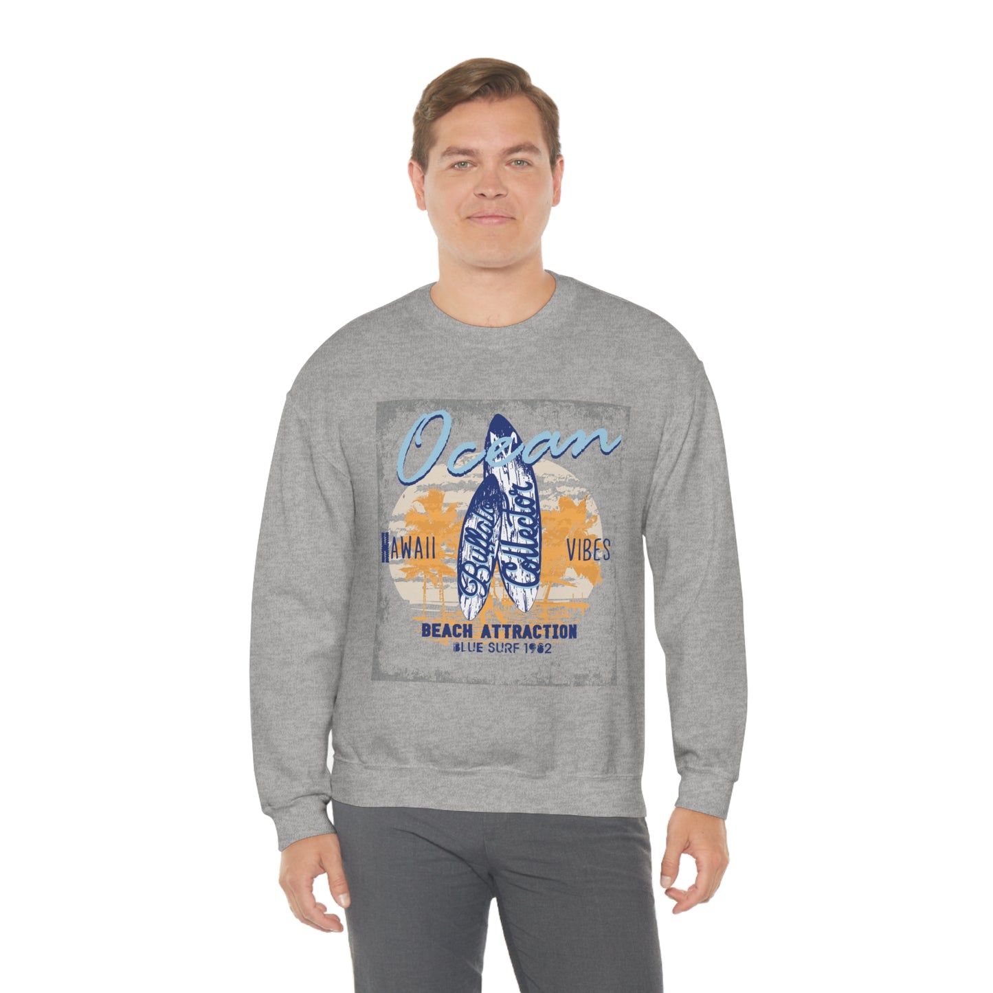 Ocean Hawaii Vibes Crewneck Sweatshirt