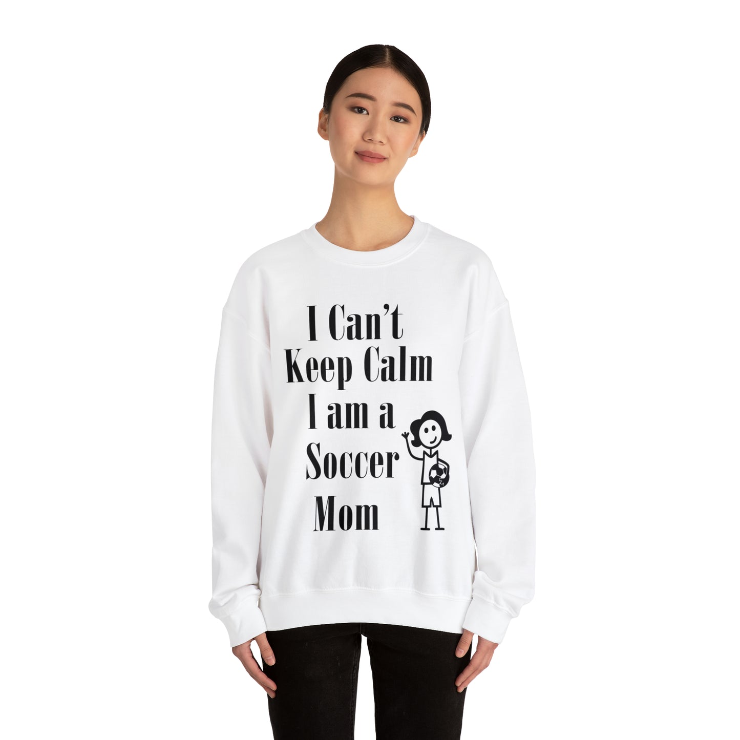 I can't keep calm I'm a soccer mom Crewneck Sweatshirt