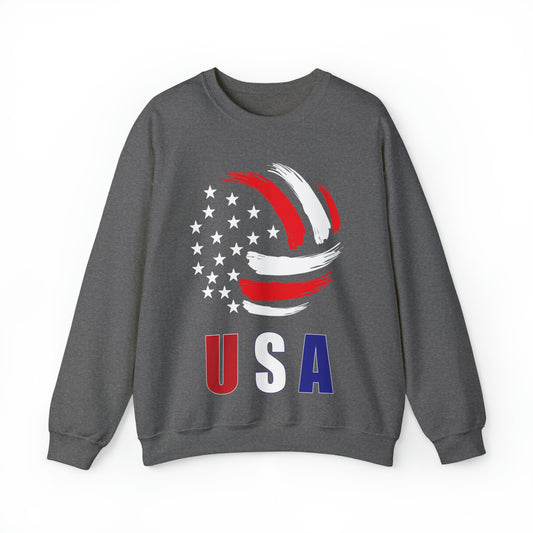 USA Volleyball Flag Crewneck Sweatshirt