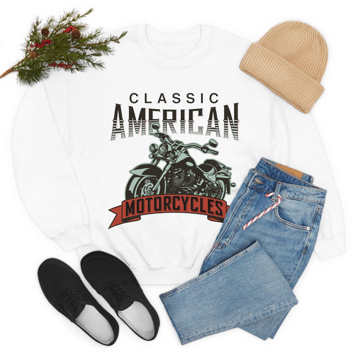 Classic American motorcycles Crewneck Sweatshirt