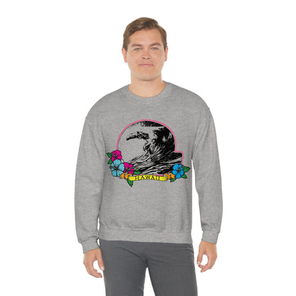 Hawaii Waves Crewneck Sweatshirt