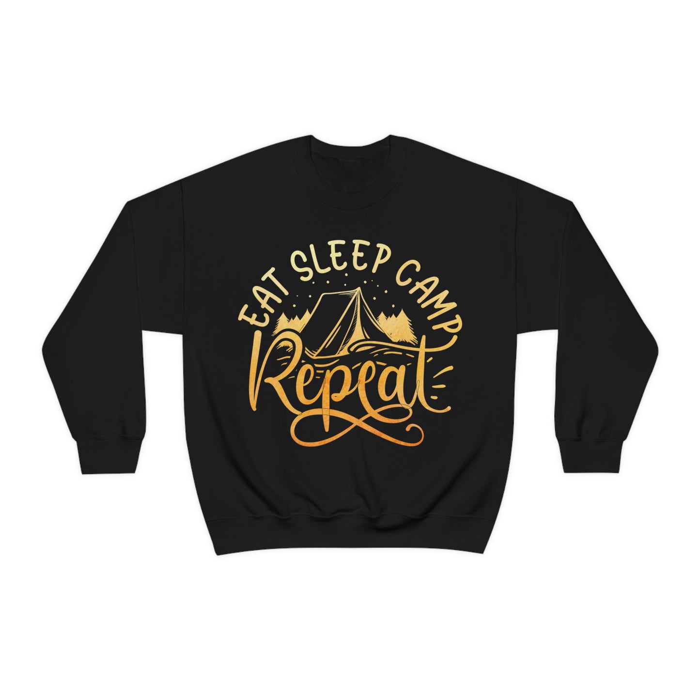 Eat Sleep Camp Repeat Crewneck Sweatshirt