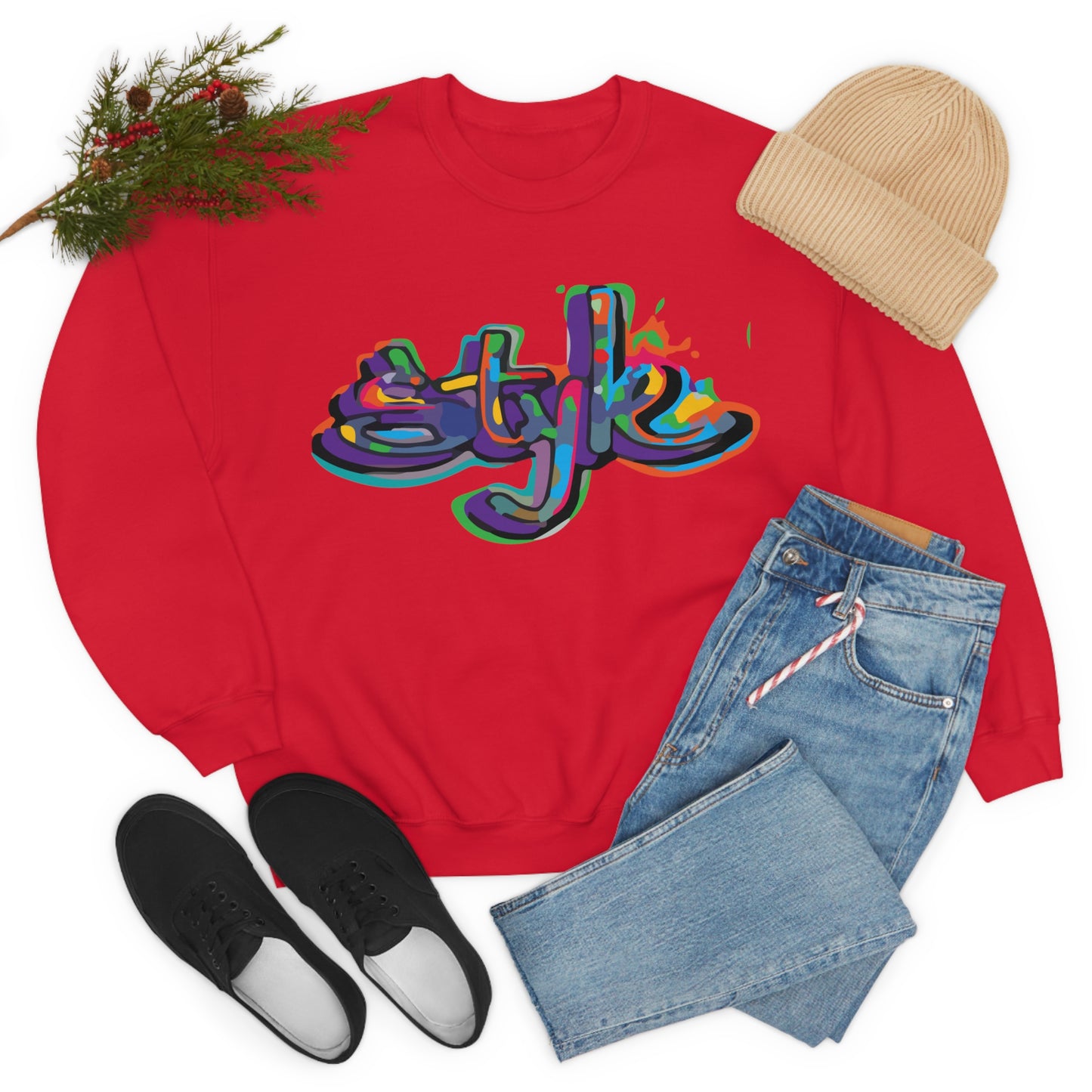 Graffiti style in colors Crewneck Sweatshirt