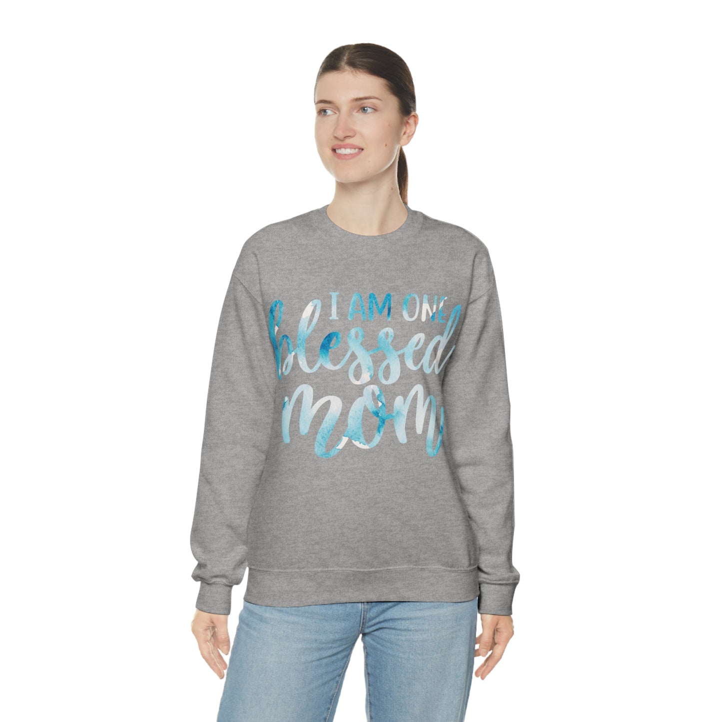 I am one blessed mom Crewneck Sweatshirt