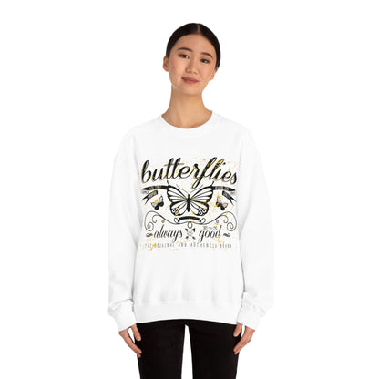 Butterflies Always Good Crewneck Sweatshirt