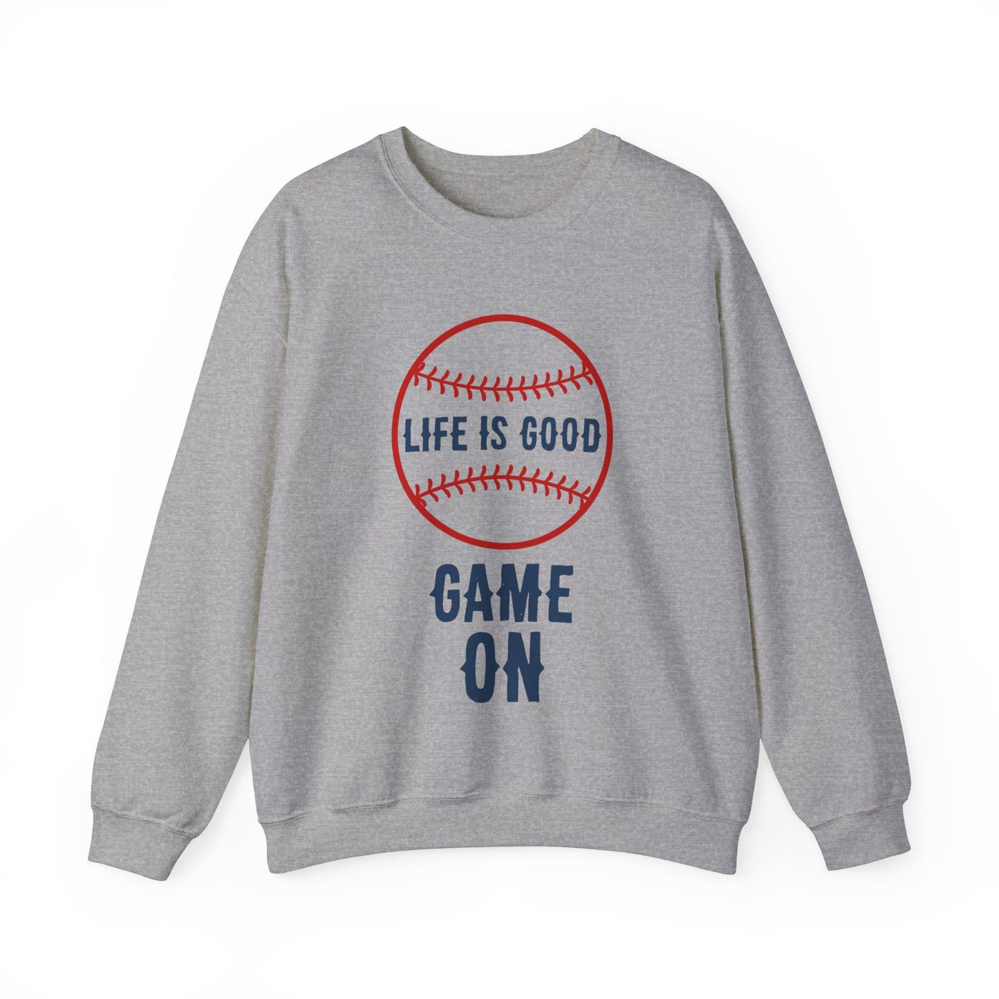 Life is Good Game On Crewneck Sweatshirt