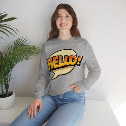 Hello! colorful Crewneck Sweatshirt