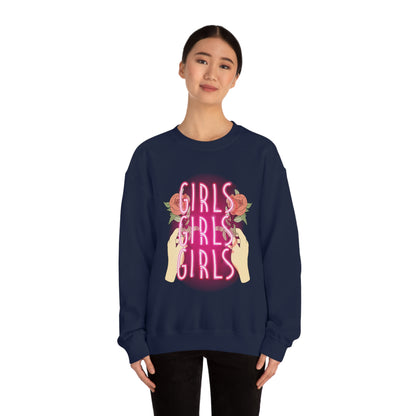 Girls Girls Girls Crewneck Sweatshirt