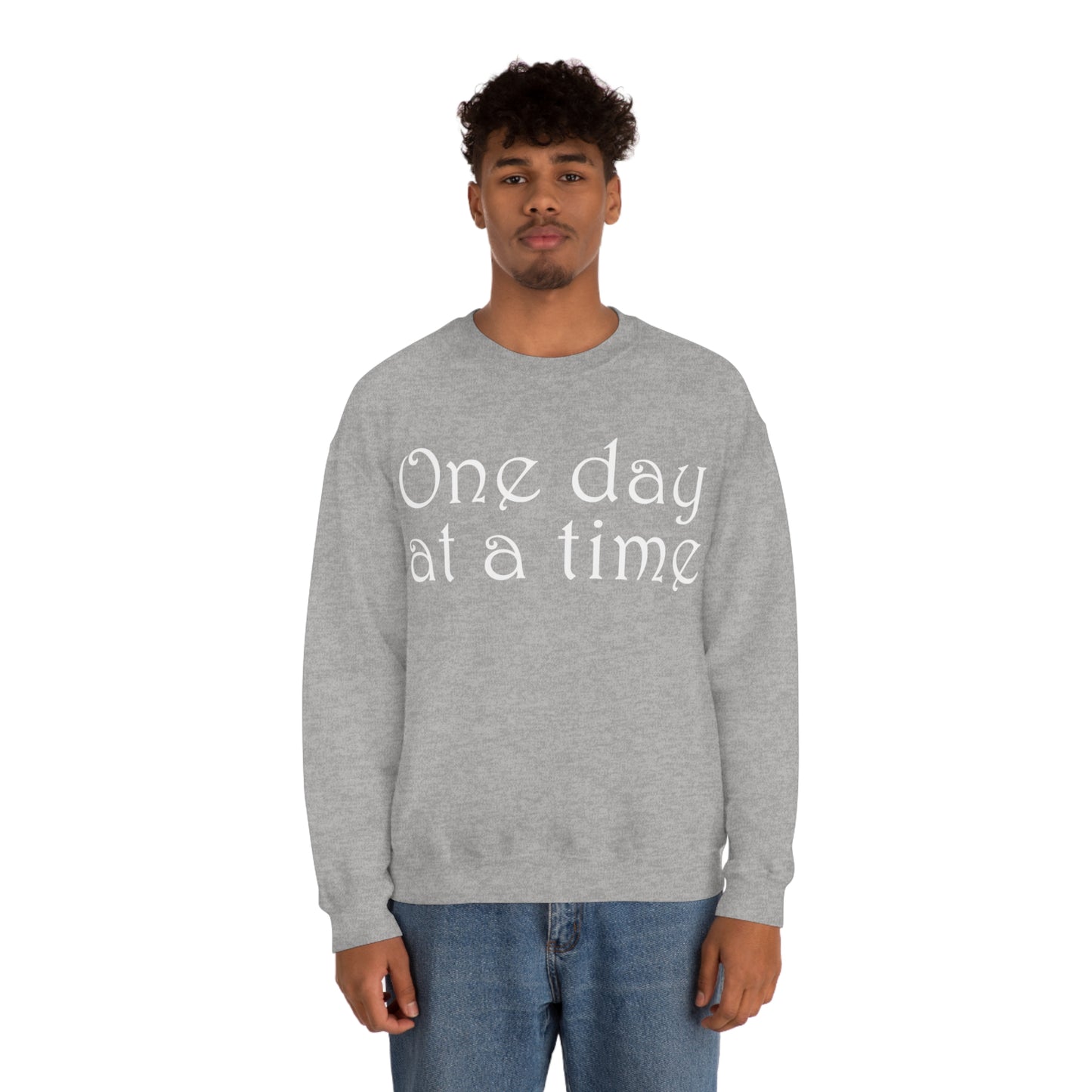 One-Day-at-a-time Crewneck Sweatshirt