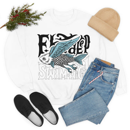 Fly deep swim high Crewneck Sweatshirt