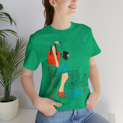 Fashion girl with a bag T-Shirt