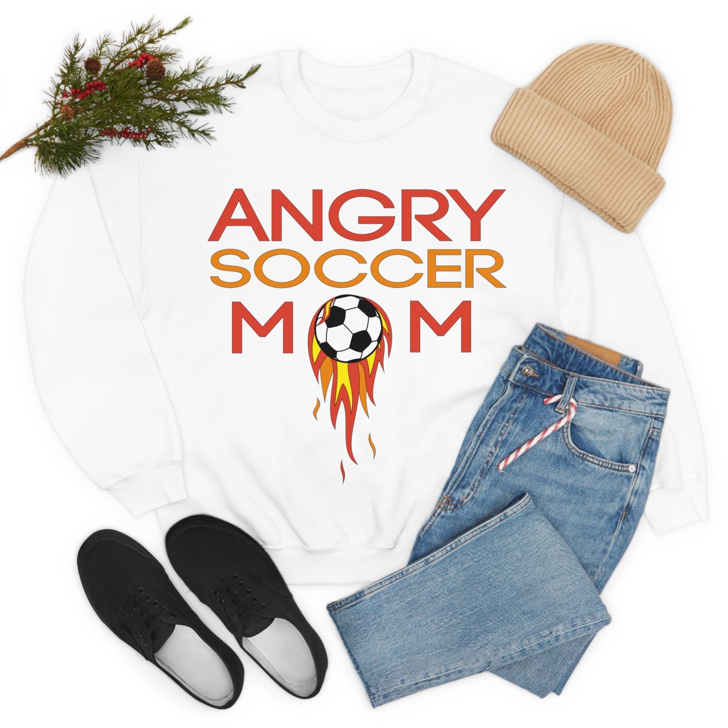 Angry soccer mom Crewneck Sweatshirt