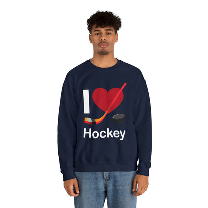 I love hockey Crewneck Sweatshirt