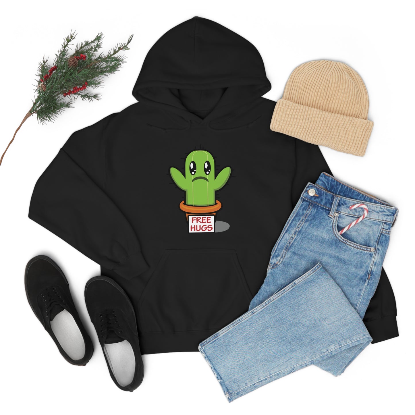 Free hugs sad cactus Hoodie