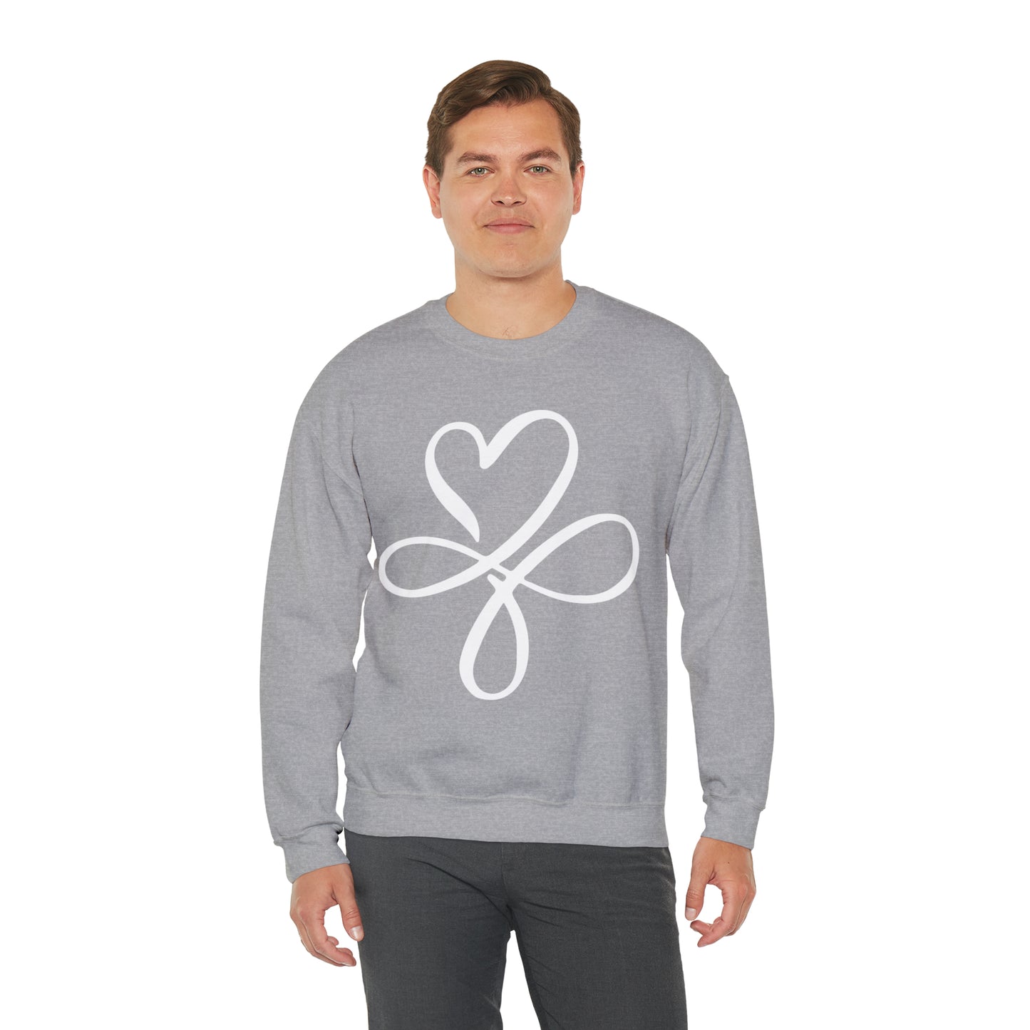 Heart symbol Love Infinity symbol Crewneck Sweatshirt