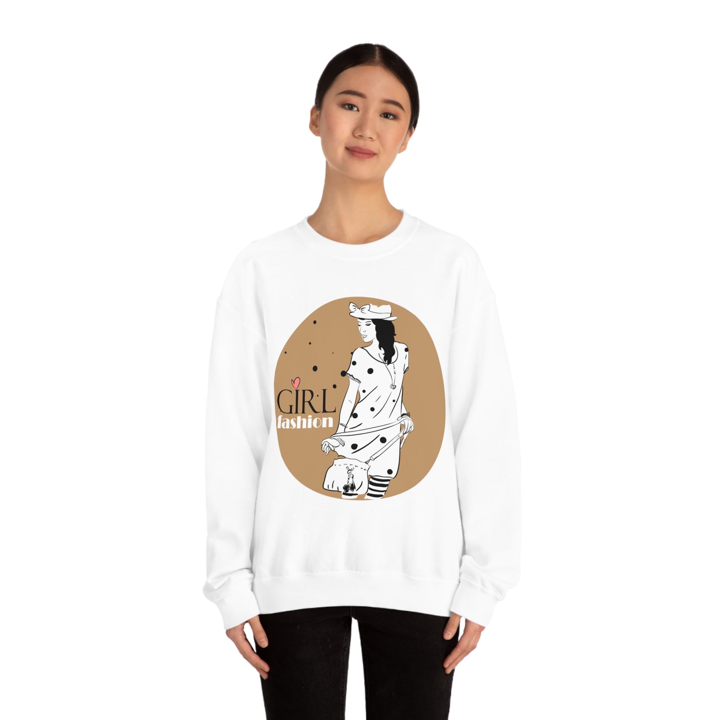 Polka dot Girl fashion Crewneck Sweatshirt