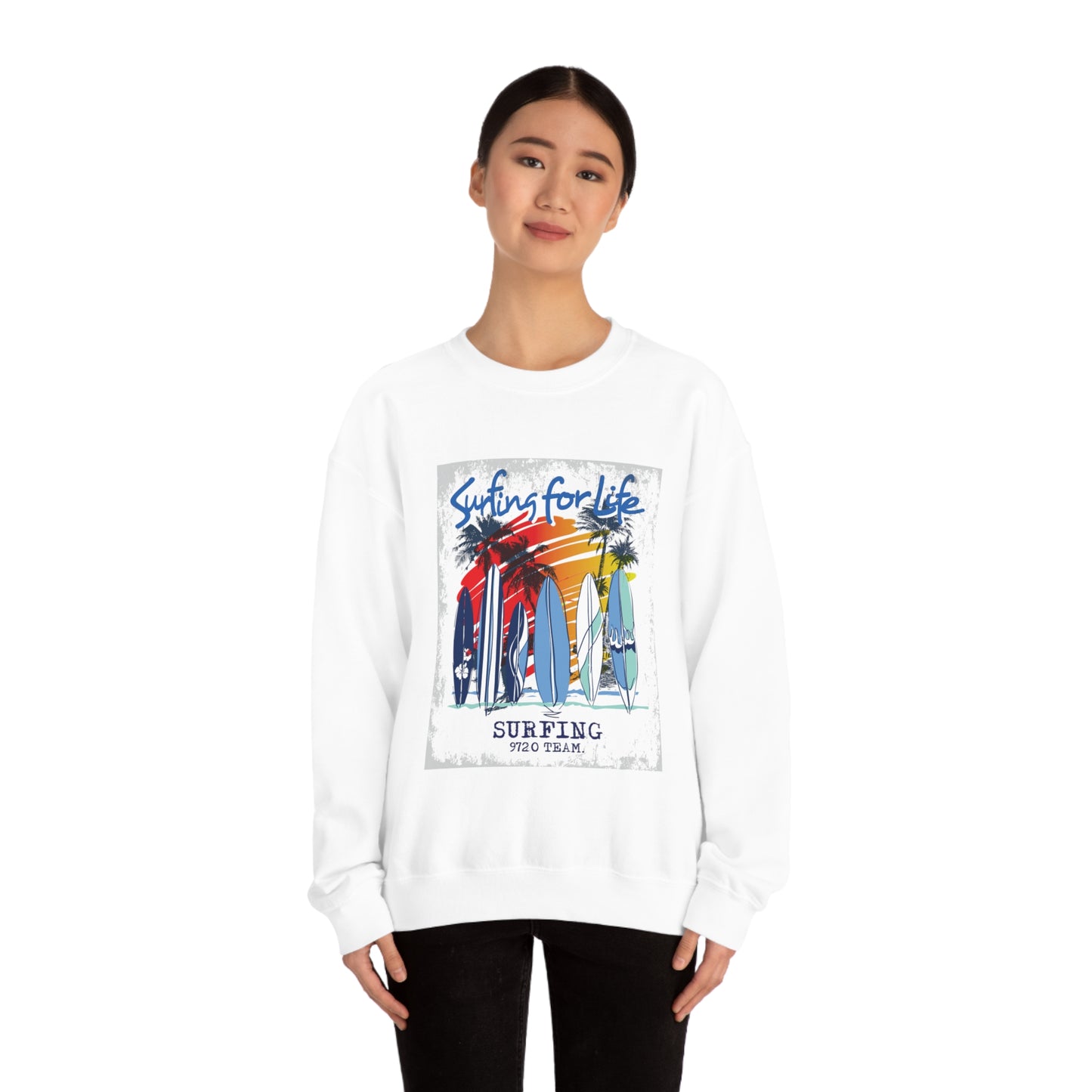 Surfing For Life Crewneck Sweatshirt