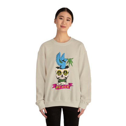 Peace Hippie Bird Crewneck Sweatshirt