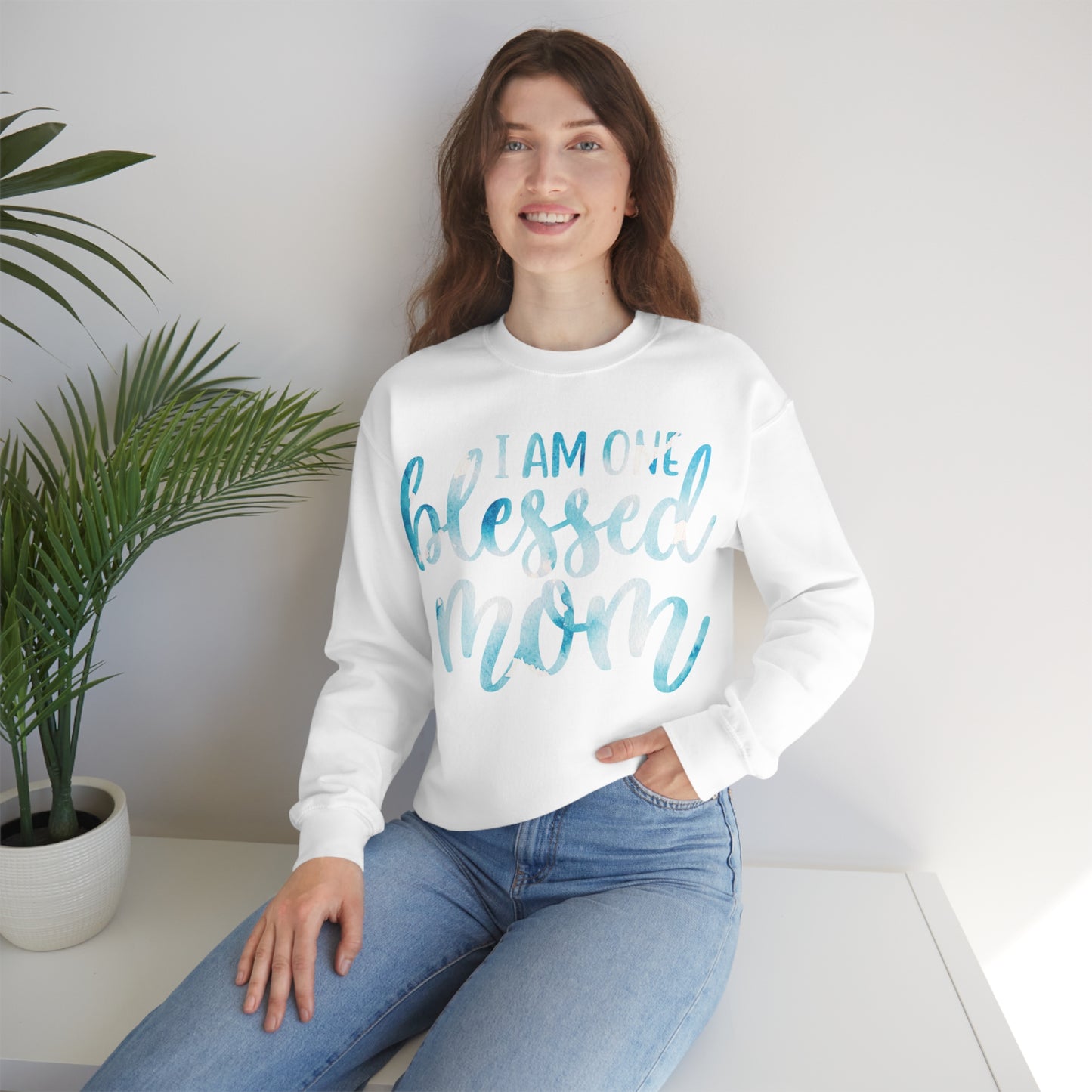 I am one blessed mom Crewneck Sweatshirt