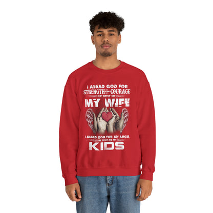 My wife and kids Crewneck Sweatshirt