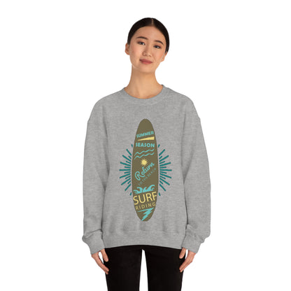 Surf Riding Summer Crewneck Sweatshirt