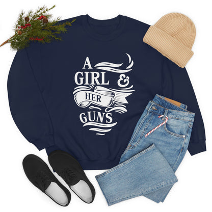 A Girl and Her Guns Crewneck Sweatshirt