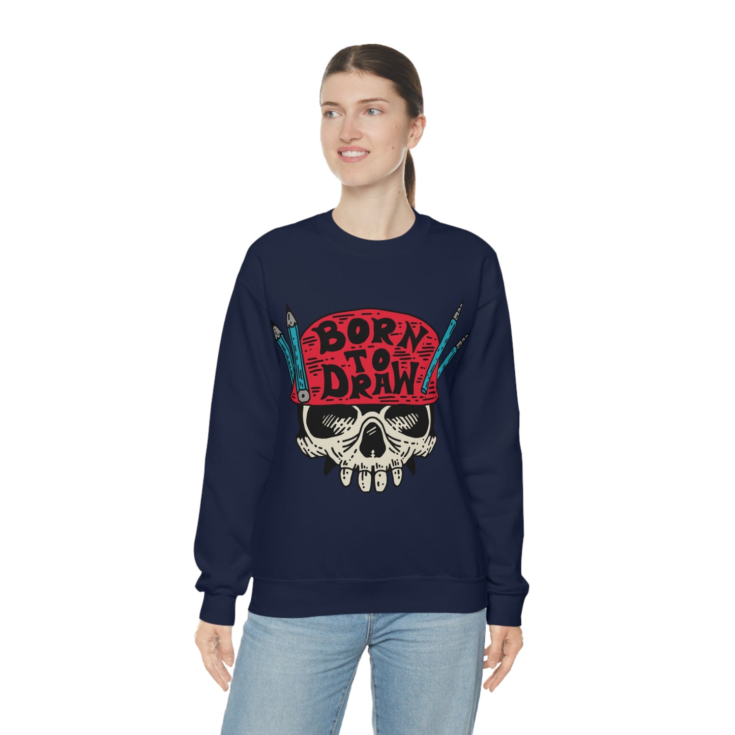 Born to_Draw Crewneck Sweatshirt