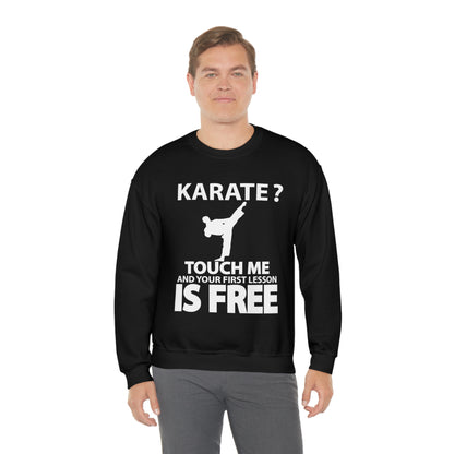 karate first lesson free Crewneck Sweatshirt