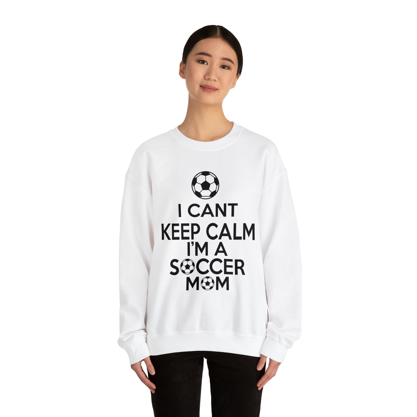 I can't keep calm I'm a soccer mom Crewneck Sweatshirt