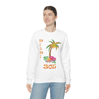 Miami Palm Tree Crewneck Sweatshirt